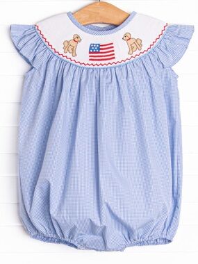Stitchy Fish Pups and Flag Baby Bubble